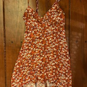 Aeropostale burnt orange floral dress